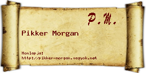 Pikker Morgan névjegykártya